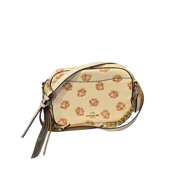 Coach Camera Bag With Rose Print Glitter - Picture 1 of 1